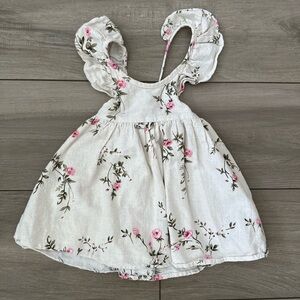 Floral toddler Dress with Ruffled Sleeves